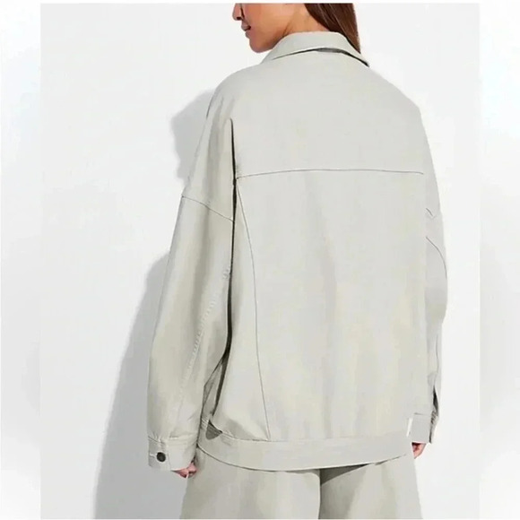 NWT Express x Simon Spurr Oversized Stone Denim Jacket Women’s Sz M - Picture 2 of 12